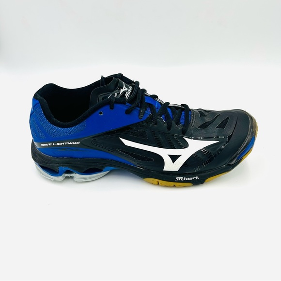 Mizuno shoes Wave Lightning SR Touch court shoes blue and black women size 8 - Picture 2 of 10